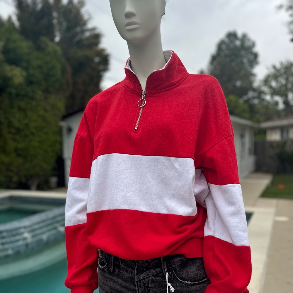 GARAGE Pullover half zip-up sweatshirt